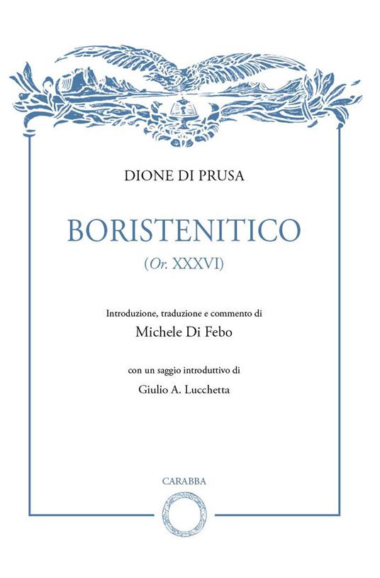 Boristenitico (Or. XXXVI) - Dione di Prusa - copertina