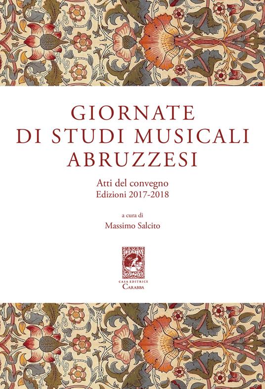 Giornate di Studi Musicali Abruzzesi. Atti del Convegno edizioni 2017-2018 - copertina