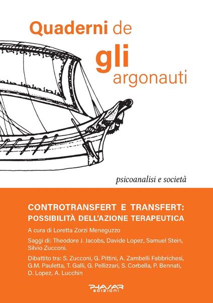 Quaderni de «Gli argonauti» (2022). Vol. 36: Controtransfert e transfert: possibilità dell'azione terapeutica. - copertina