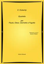 Quartetto per flauto, oboe, clarinetto e fagotto. Spartito