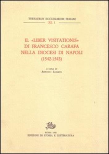 Il«Liber visitationis» di Francesco Carafa nella diocesi di Napoli (1542-1543) - copertina