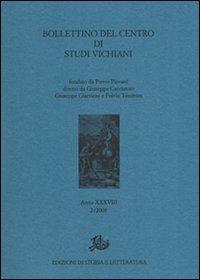 Bollettino del Centro di studi vichiani (2008). Vol. 2 - copertina