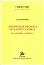 Linguaggio e filosofia nella Grecia antica. Tra i pitagorici e Aristotele