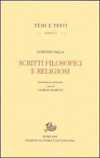 Scritti filosofici e religiosi - Lorenzo Valla - copertina