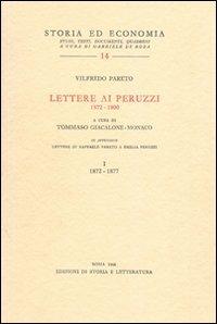 Lettere ai Peruzzi (1872-1900) - Vilfredo Pareto - copertina