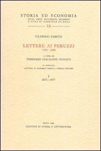 Lettere ai Peruzzi (1872-1900) - Vilfredo Pareto - copertina