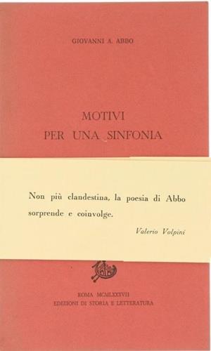 Motivi per una sinfonia - Giovanni A. Abbo - copertina
