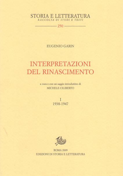 Interpretazioni del Rinascimento. Vol. 1 - Eugenio Garin,M. Ciliberto - ebook