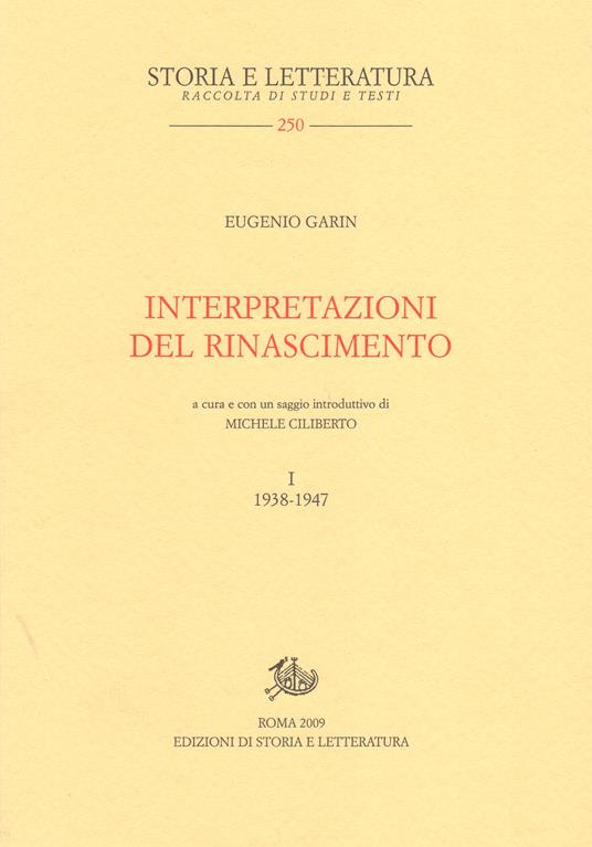 Interpretazioni del Rinascimento. Vol. 1 - Eugenio Garin,M. Ciliberto - ebook