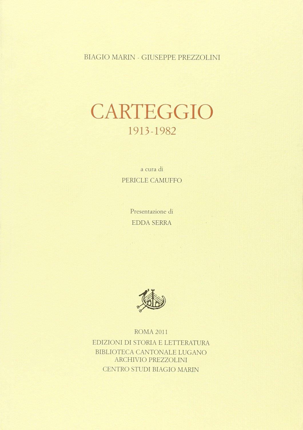 Carteggio 1913-1982