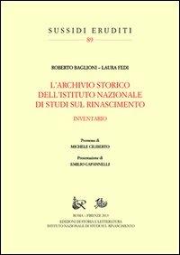 L' archivio storico dell'Istituto Nazionale di Studi sul Rinascimento - copertina