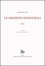 Opere di Giambattista Vico.. Vol. 1: Le orazioni inaugurali I-VI.