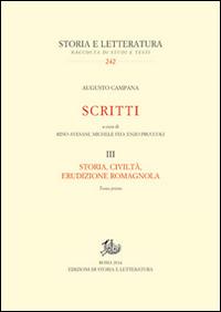 Scritti. Storia, civiltà, erudizione romagnola. Vol. 3 - Augusto Campana - copertina