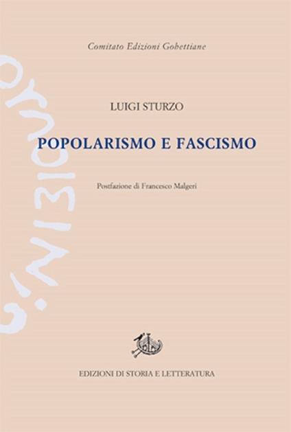 Popolarismo e fascismo - Luigi Sturzo - copertina