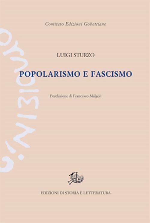 Popolarismo e fascismo - Luigi Sturzo - copertina