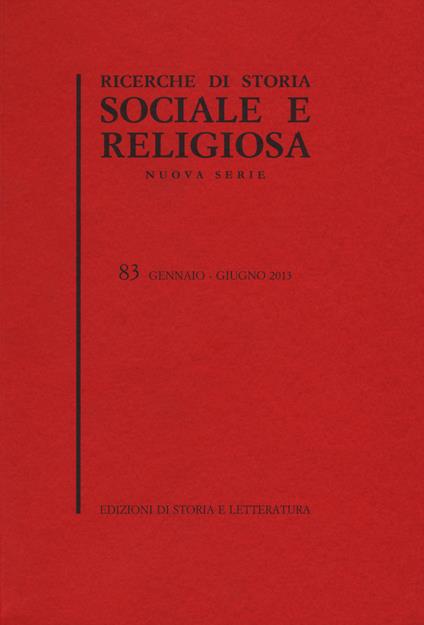 Ricerche di storia sociale e religiosa. Vol. 83 - copertina