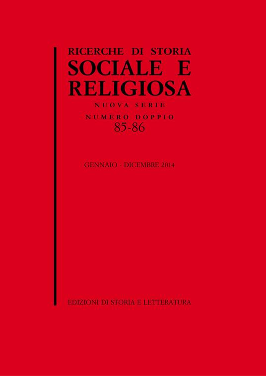 Ricerche di storia sociale e religiosa. Vol. 85-86 - copertina