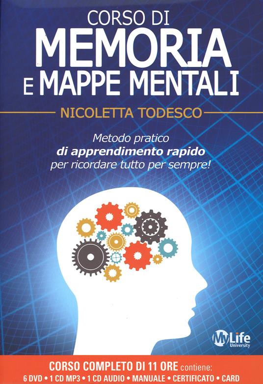 Corso di memoria e mappe mentali. Con 6 DVD e CD Audio formato MP3 - Nicoletta Todesco - copertina