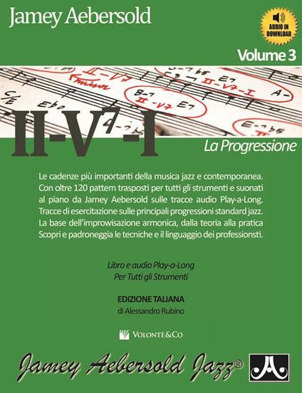 II-V7-I. La progressione. Con audio in download. Vol. 3 - Jamey Aebersold - copertina