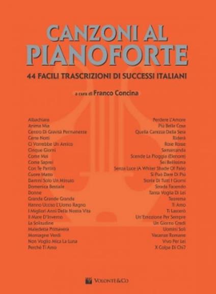  Canzoni Al Pianoforte vol. 1. F. Concina. Spartiti. Nuova Edizione - copertina