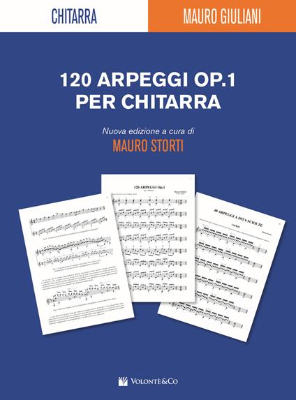  120 Arpeggi per Chitarra Op. 1. Revol. Mauro Storti -  Mauro Giuliani - copertina