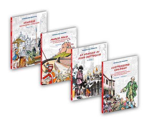 Venezia nel fumetto: Lustrissimo Goldoni-Le Venezie di Dino Battaglia-Marco Polo-Venezia raccontata e disegnata - copertina