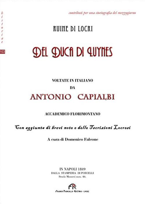 Ruine di Locri - Antonio Capialbi - copertina