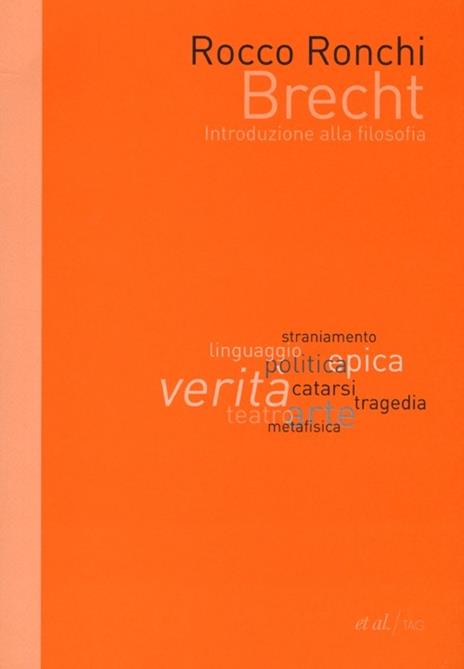 Brecht. Introduzione alla filosofia - Rocco Ronchi - copertina