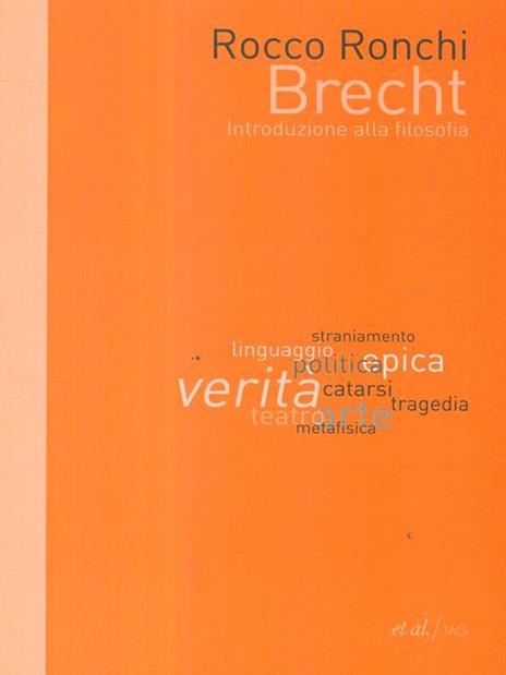 Brecht. Introduzione alla filosofia - Rocco Ronchi - copertina