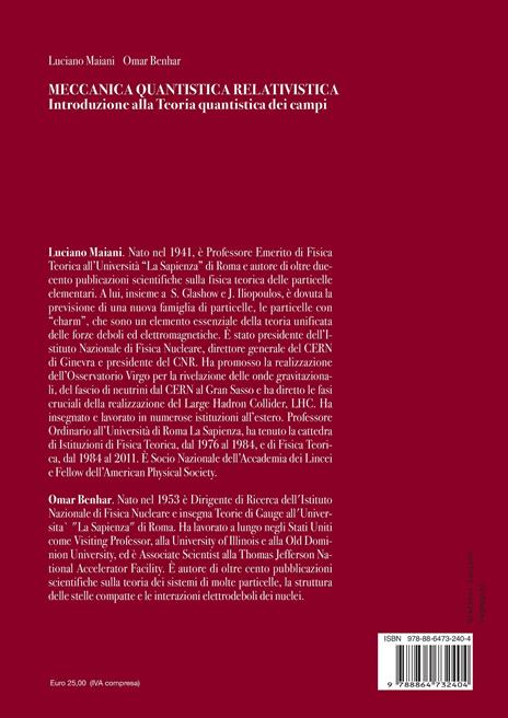 Meccanica quantistica relativistica. Introduzione alla teoria quantistica dei campi - Luciano Maiani,Omar Benhar - 3