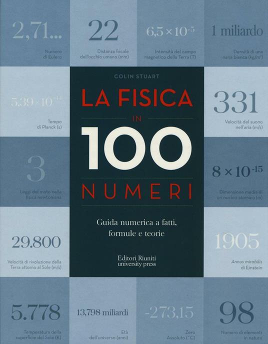 La fisica in 100 numeri. Guida numerica a fatti, formule e teorie - Colin Stuart - copertina