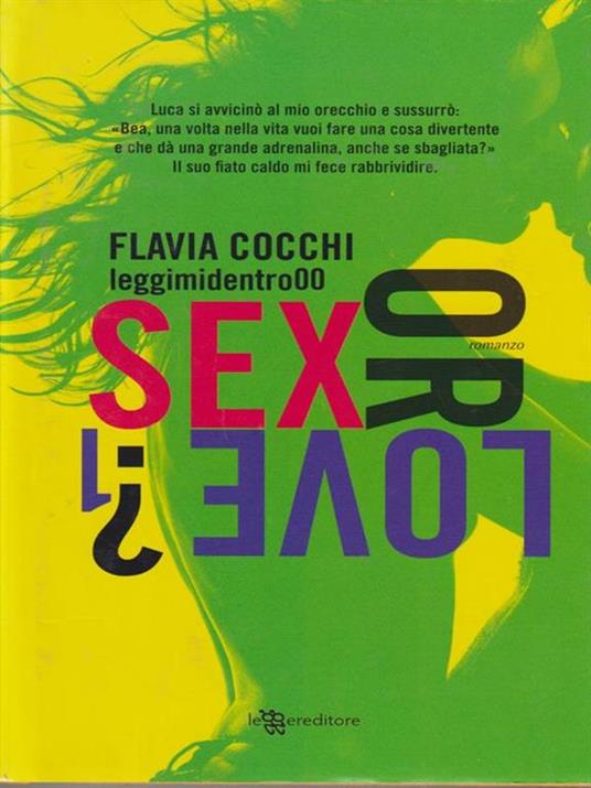 Sex or love?. Vol. 1 - Flavia Cocchi - copertina