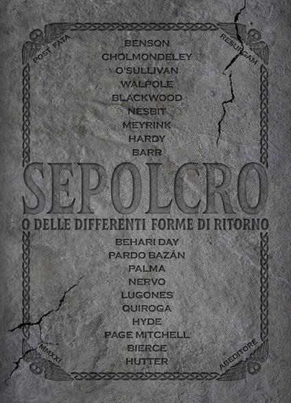 Sepolcro o delle differenti forme di ritorno - copertina