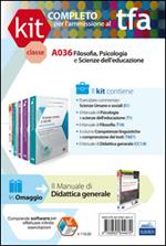 TFA. Classe A036 per prove scritte e orali. Manuale di teoria ed esercizi di filosofia, psicologia... Kit completo. Con software di simulazione