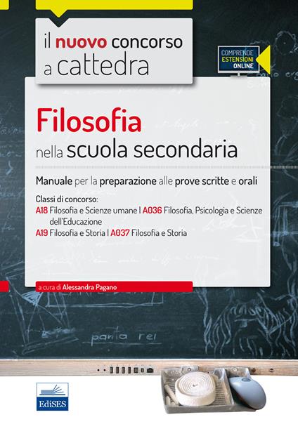 CC4/24 Filosofia nella scuola secondaria. Per le classi A18 (A036) e A19 (A037). Con espansione online - copertina