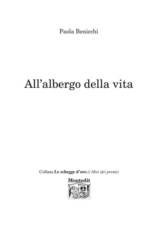 All'albergo della vita - Paola Benicchi - copertina