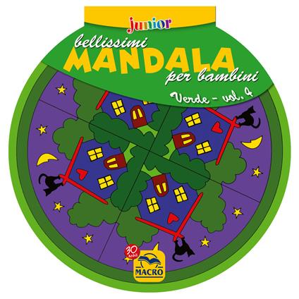 Bellissimi mandala per bambini. Vol. 4: Volume verde - copertina