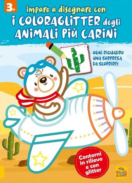 Imparo a disegnare con i coloraglitter degli animali più carini. Ediz. illustrata - copertina