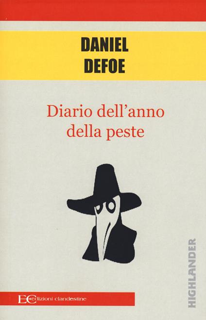 Diario dell'anno della peste - Daniel Defoe - copertina