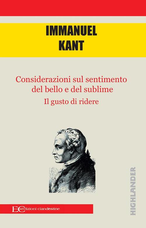 Considerazioni sul bello e sul sublime-Il gusto di ridere - Immanuel Kant - ebook