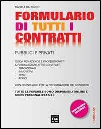 Formulario di tutti i contratti. Pubblici e privati - Daniele Balducci - copertina