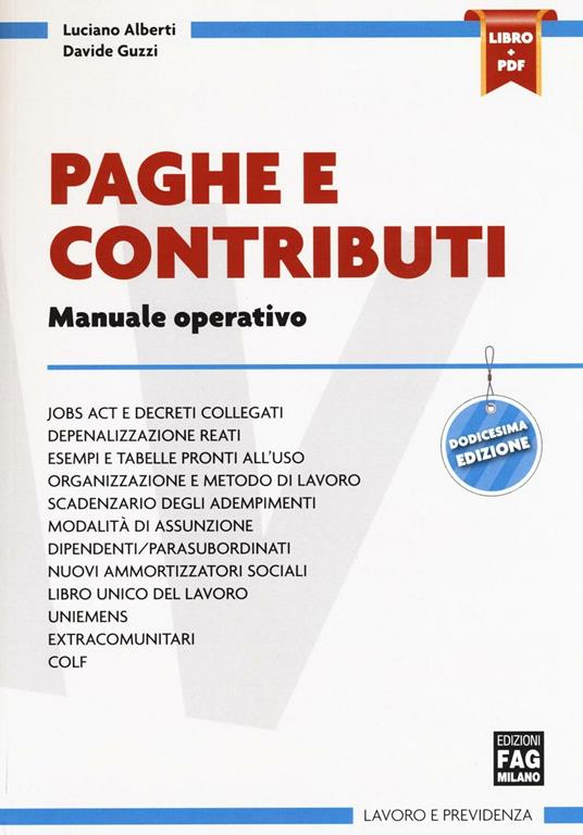 Paghe e contributi. Manuale operativo - Luciano Alberti,Davide Guzzi - copertina