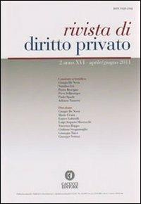 Rivista di diritto privato (2011). Vol. 2 - copertina