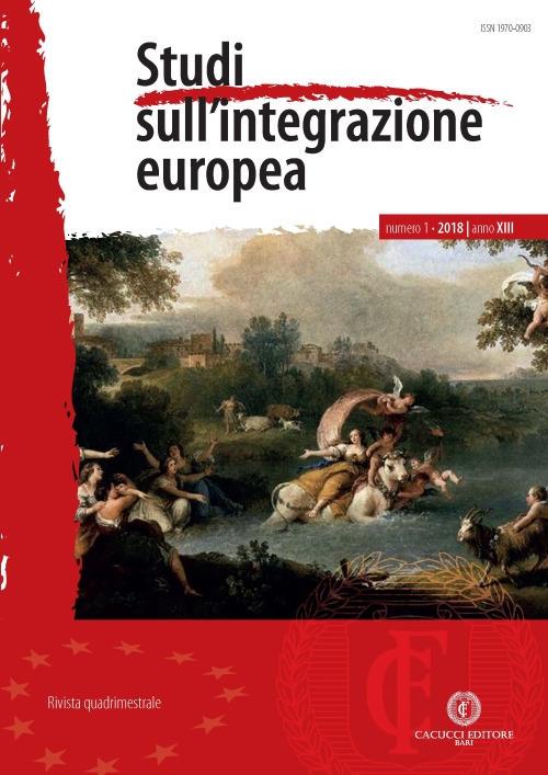 Studi sull'integrazione europea (2018). Vol. 1 - copertina