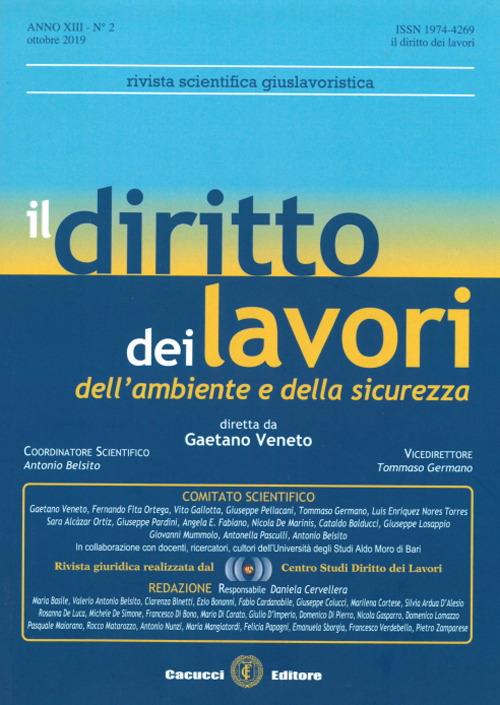 Il diritto dei lavori dell'ambiente e della sicurezza (2019). Vol. 2 - copertina