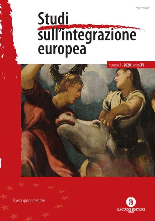Studi sull'integrazione europea (2020). Nuova ediz.. Vol. 3 - copertina