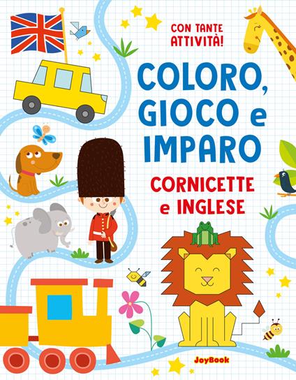 Cornicette e inglese. Coloro, gioco e imparo. Ediz. a colori - copertina