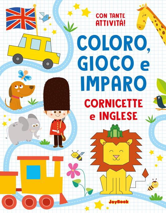 Cornicette e inglese. Coloro, gioco e imparo. Ediz. a colori - copertina