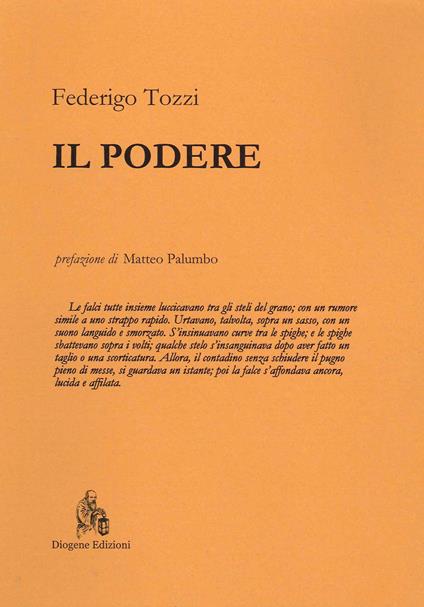 Il podere - Federigo Tozzi - copertina
