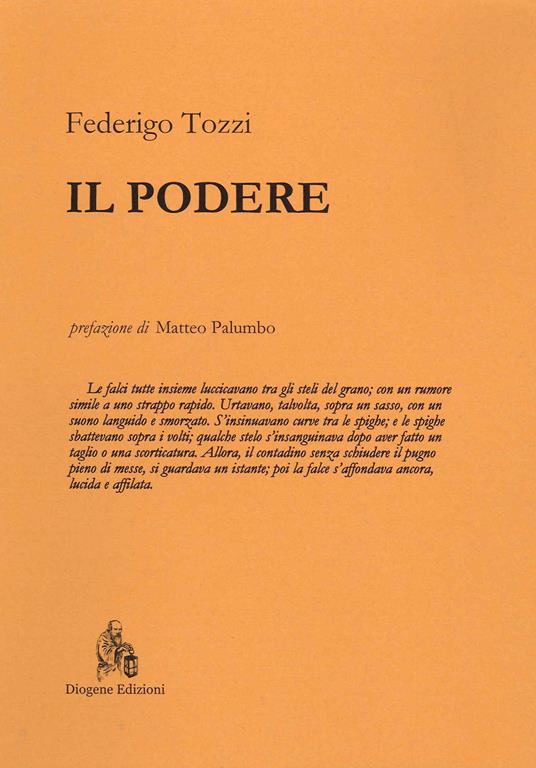 Il podere - Federigo Tozzi - copertina